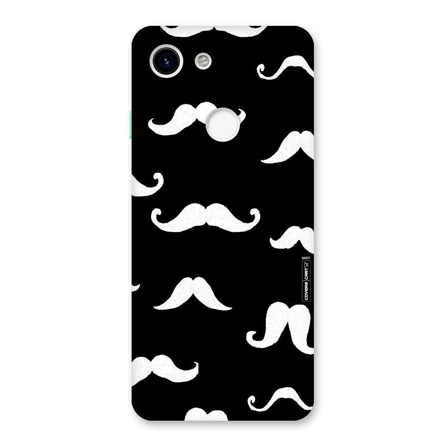 Moustache Pattern (White) Back Case for Google Pixel 3