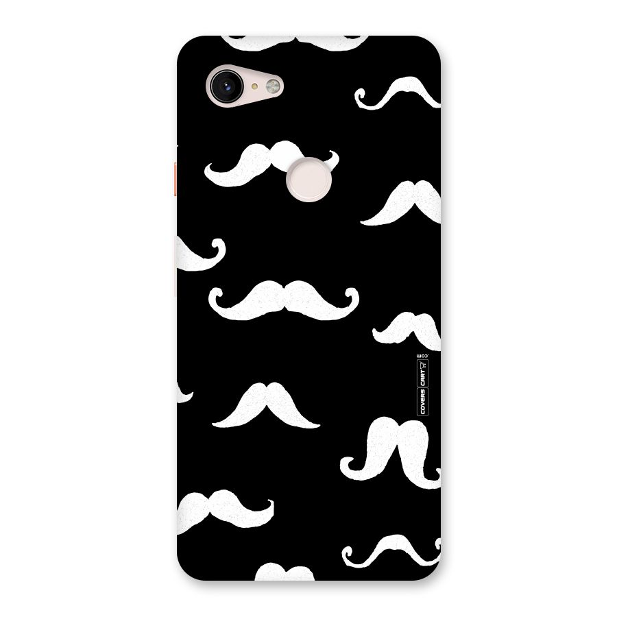Moustache Pattern (White) Back Case for Google Pixel 3 XL