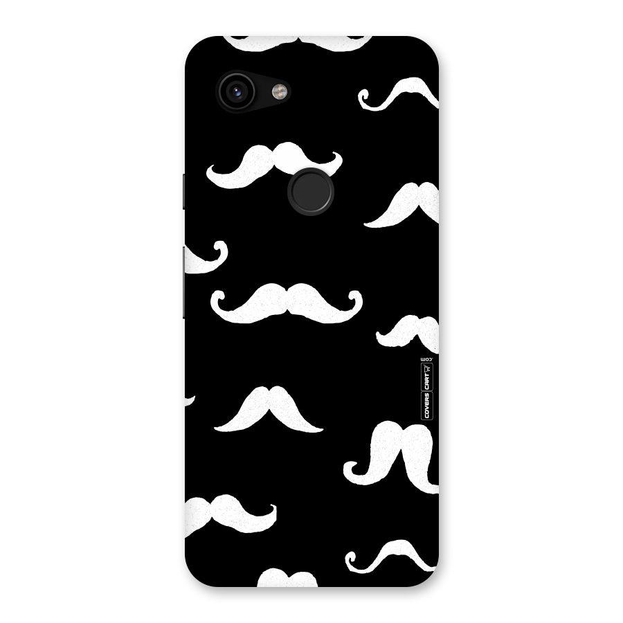 Moustache Pattern (White) Back Case for Google Pixel 3a