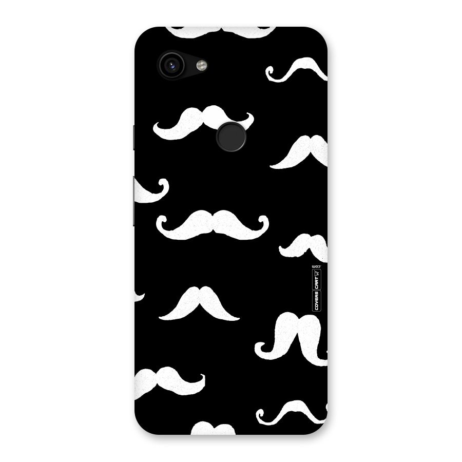 Moustache Pattern (White) Back Case for Google Pixel 3a XL