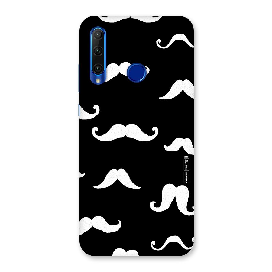 Moustache Pattern (White) Back Case for Honor 20i
