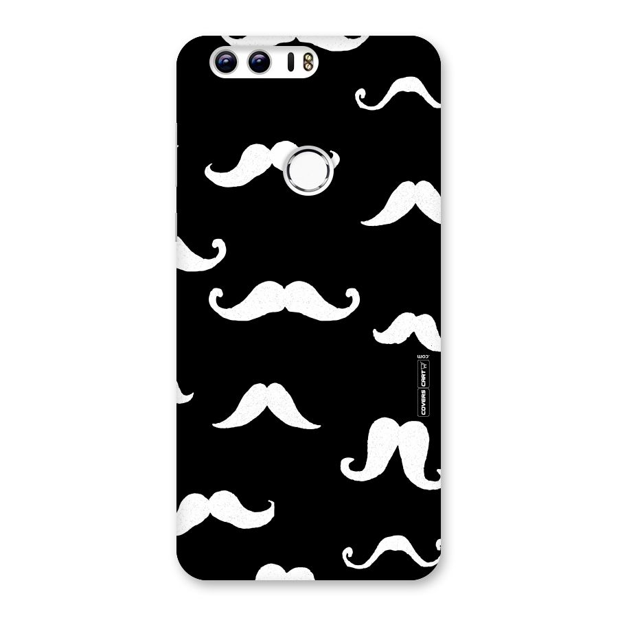 Moustache Pattern (White) Back Case for Honor 8