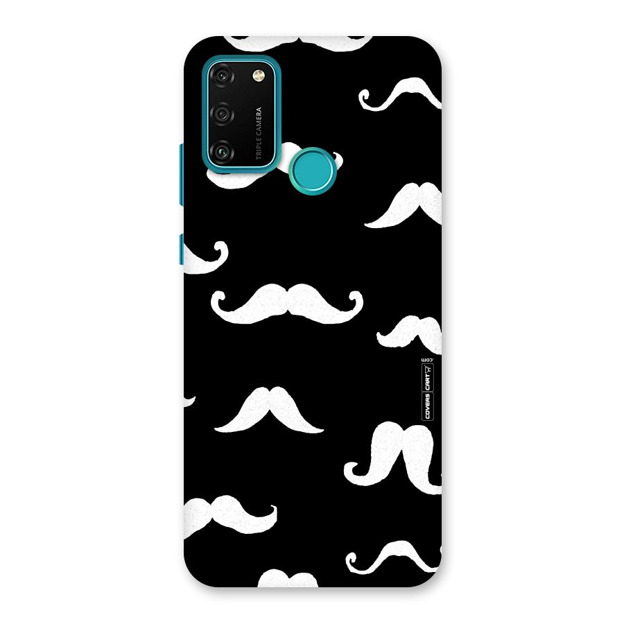 Moustache Pattern (White) Back Case for Honor 9A