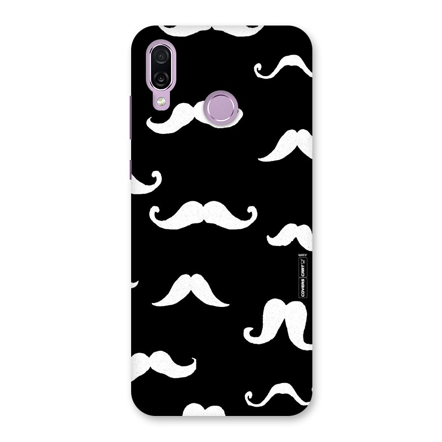 Moustache Pattern (White) Back Case for Honor Play