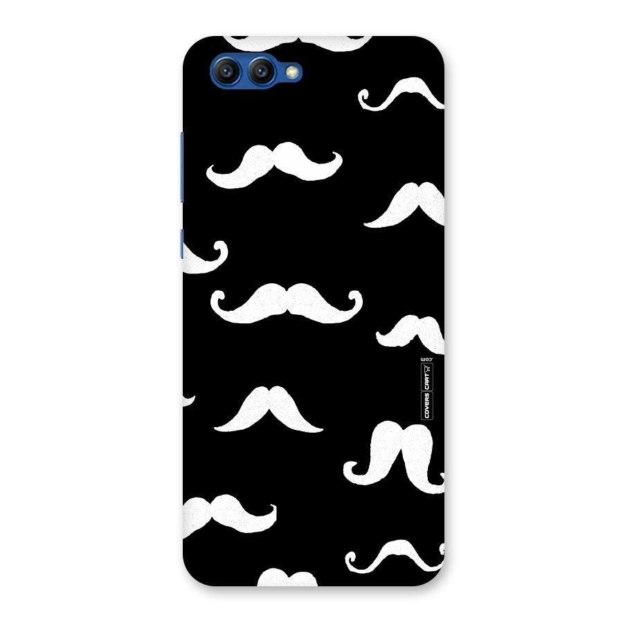 Moustache Pattern (White) Back Case for Honor View 10