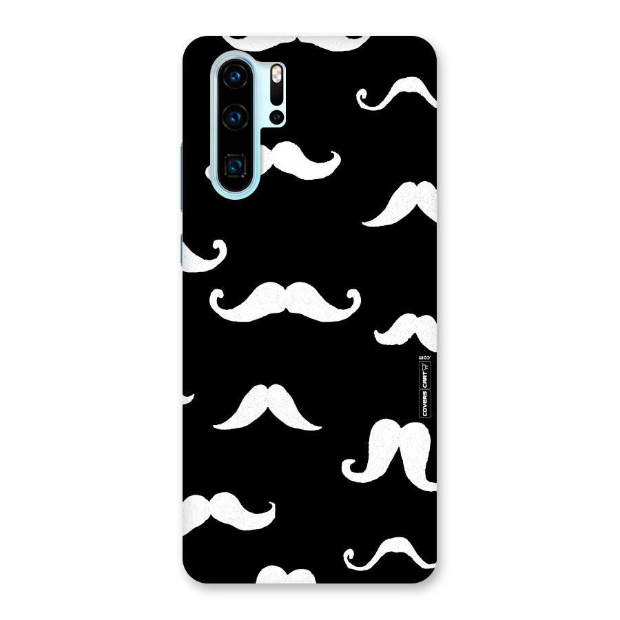 Moustache Pattern (White) Back Case for Huawei P30 Pro