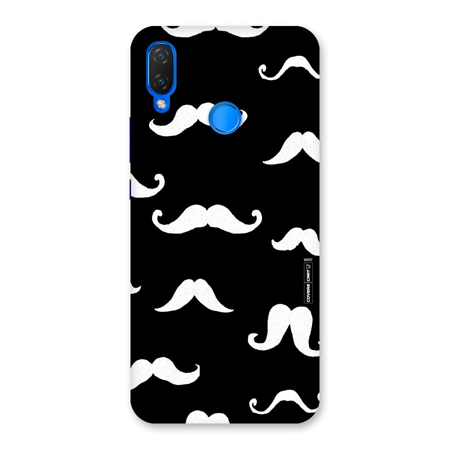 Moustache Pattern (White) Back Case for Huawei P Smart+
