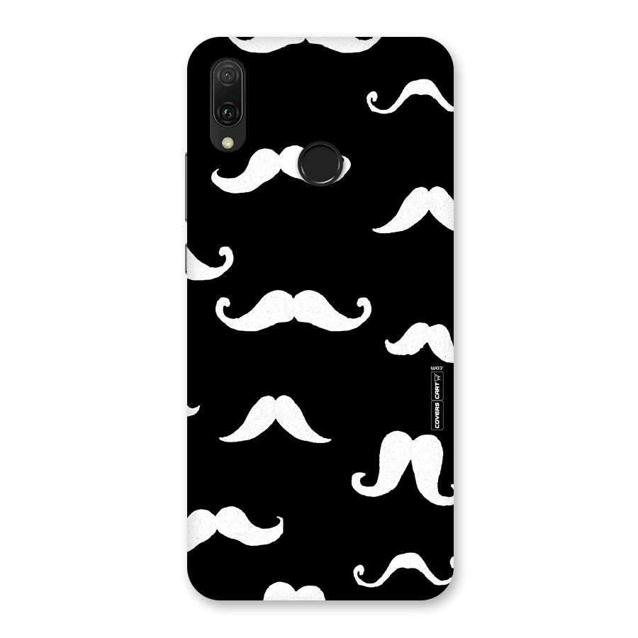 Moustache Pattern (White) Back Case for Huawei Y9 (2019)