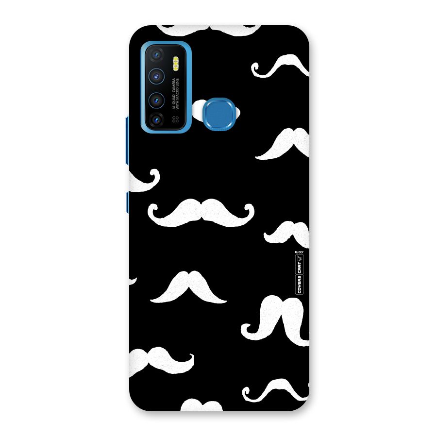 Moustache Pattern (White) Back Case for Infinix Hot 9