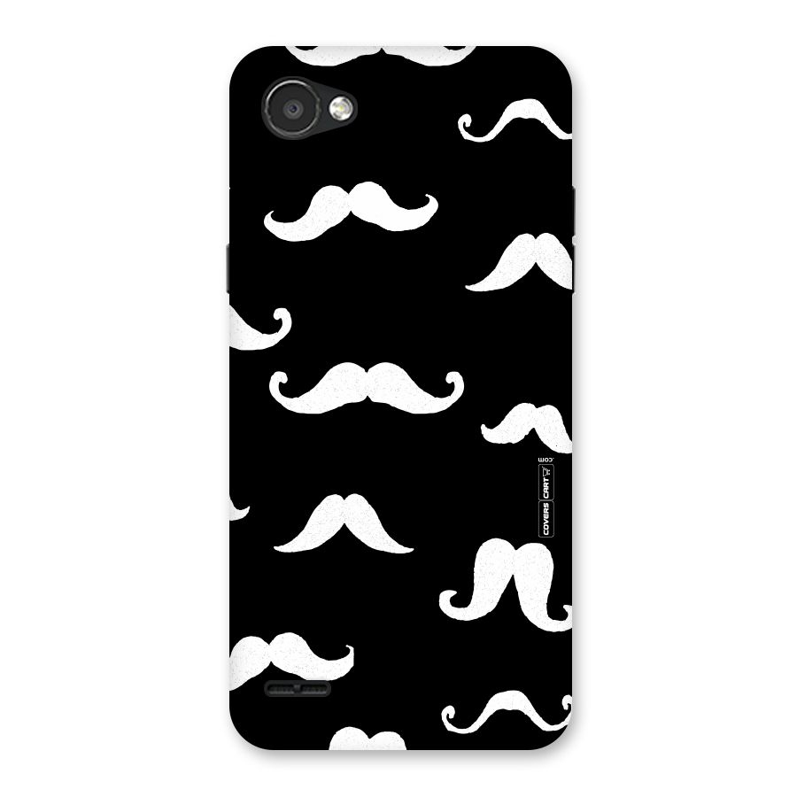 Moustache Pattern (White) Back Case for LG Q6