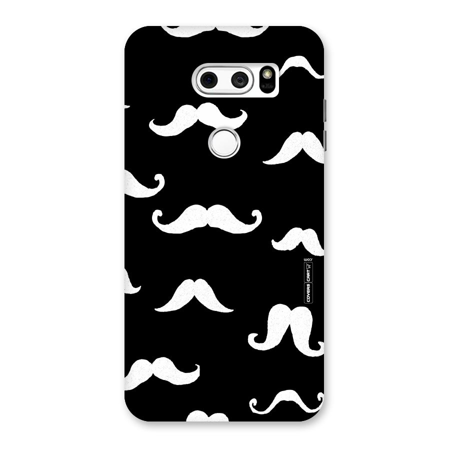 Moustache Pattern (White) Back Case for LG V30