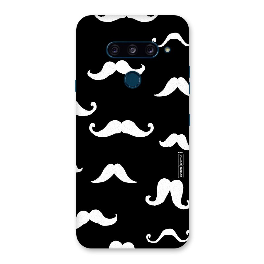 Moustache Pattern (White) Back Case for LG  V40 ThinQ