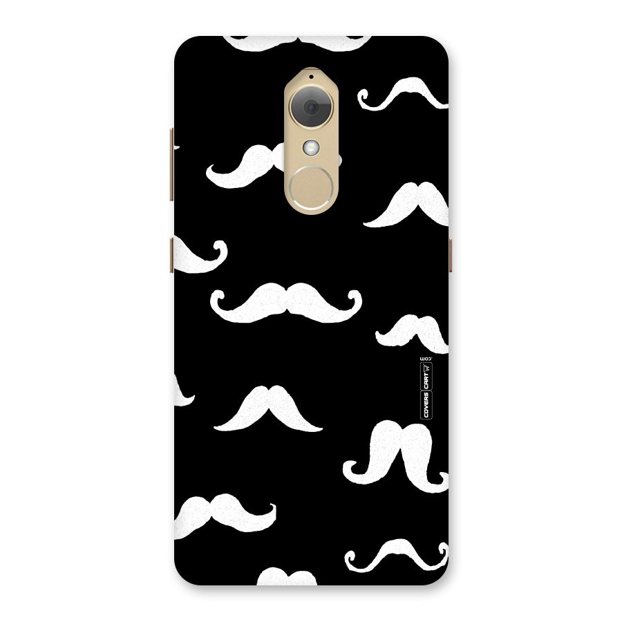 Moustache Pattern (White) Back Case for Lenovo K8