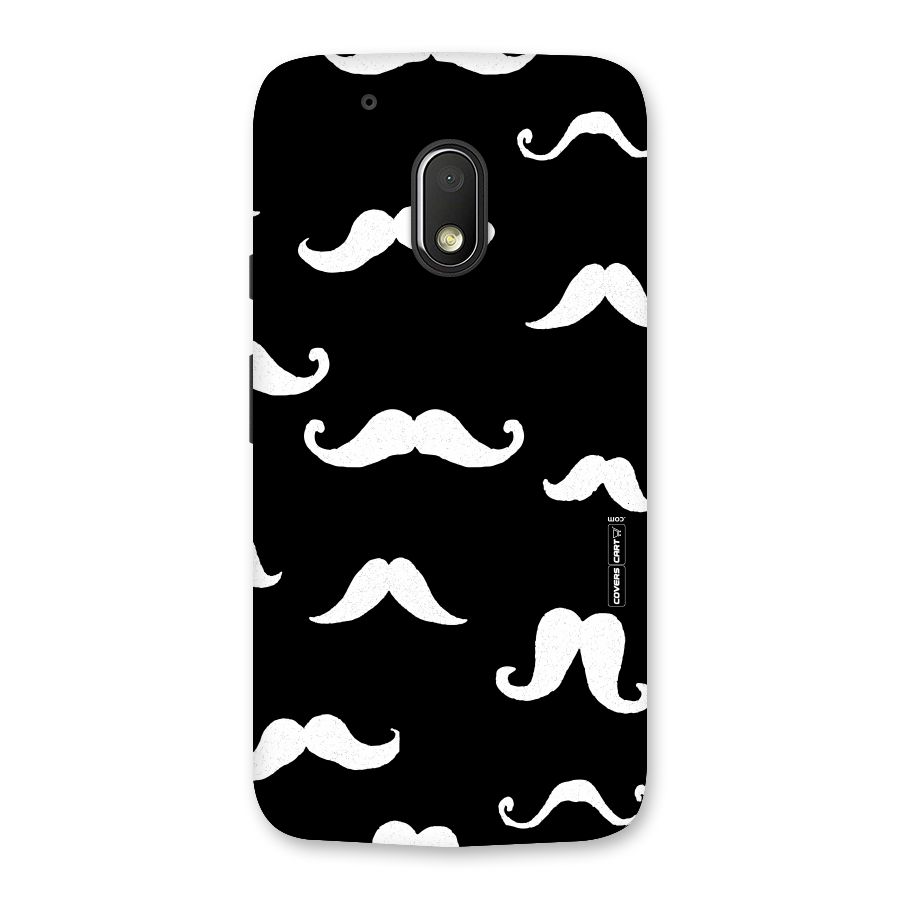 Moustache Pattern (White) Back Case for Moto G4 Play