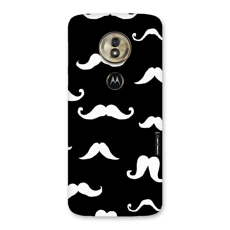 Moustache Pattern (White) Back Case for Moto G6 Play