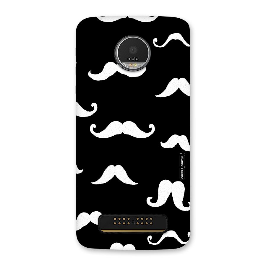 Moustache Pattern (White) Back Case for Moto Z Play