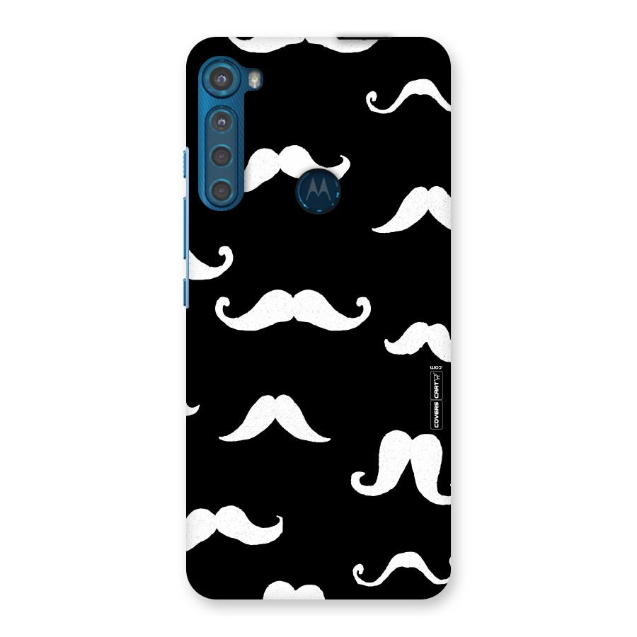 Moustache Pattern (White) Back Case for Motorola One Fusion Plus