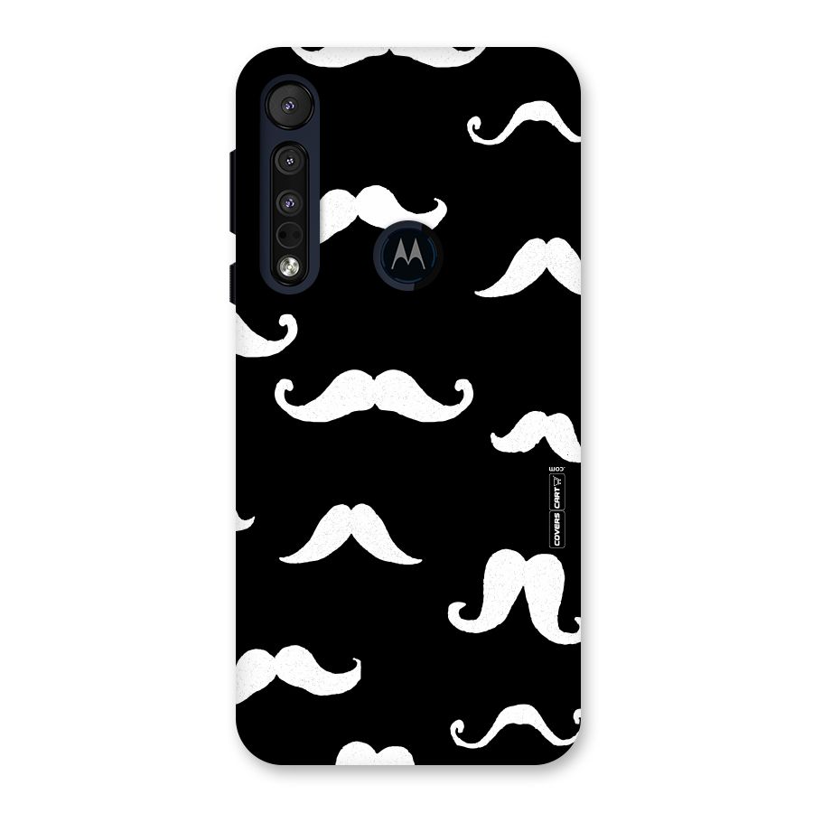 Moustache Pattern (White) Back Case for Motorola One Macro