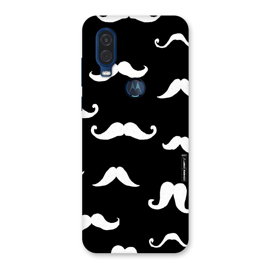 Moustache Pattern (White) Back Case for Motorola One Vision