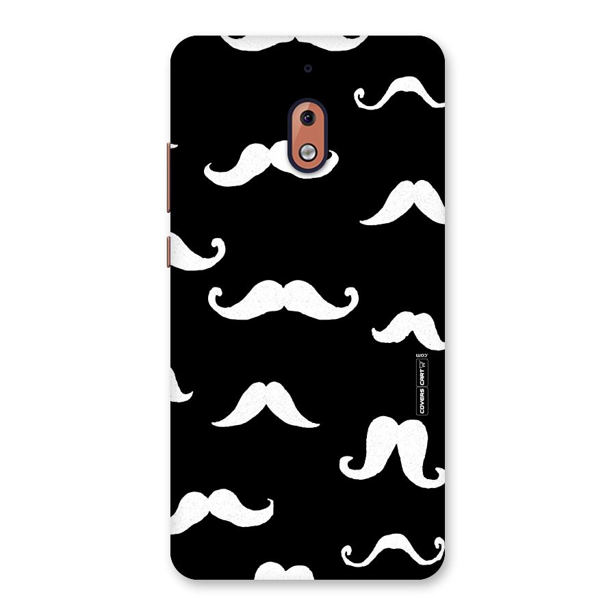Moustache Pattern (White) Back Case for Nokia 2.1