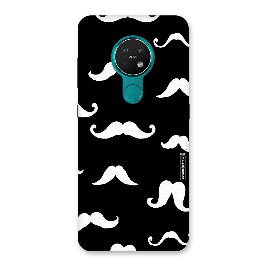 Moustache Pattern (White) Back Case for Nokia 7.2
