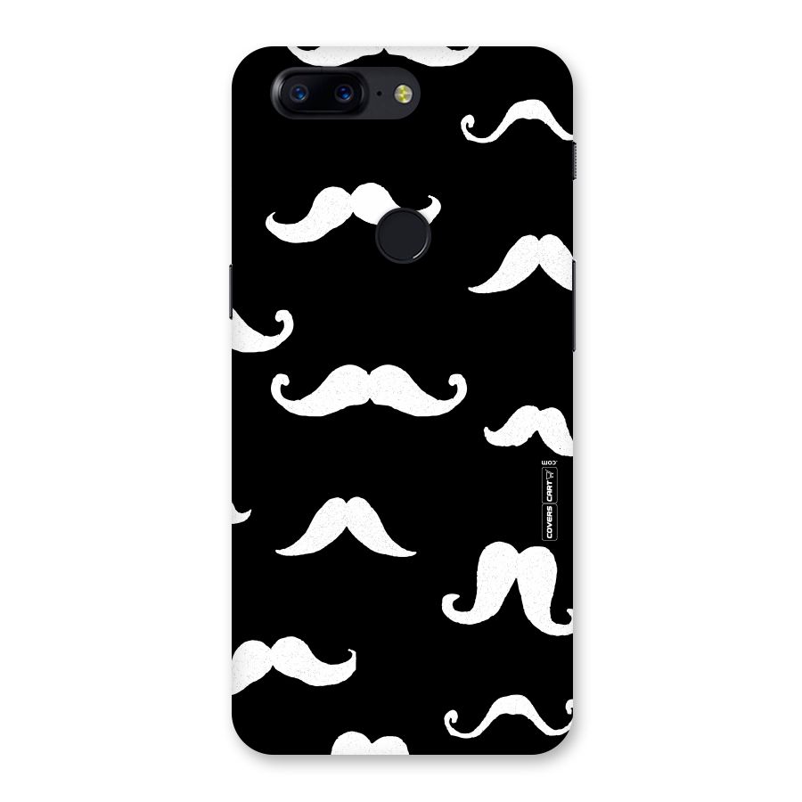 Moustache Pattern (White) Back Case for OnePlus 5T