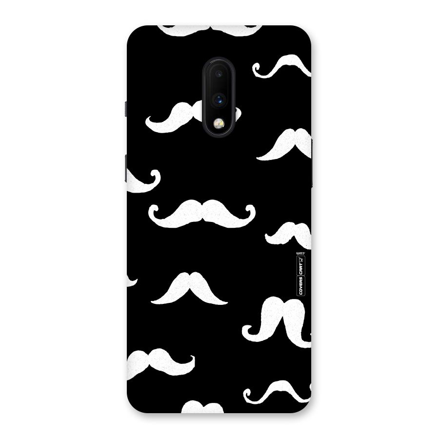 Moustache Pattern (White) Back Case for OnePlus 7