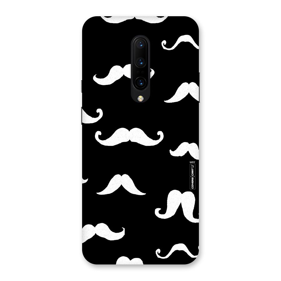 Moustache Pattern (White) Back Case for OnePlus 7 Pro