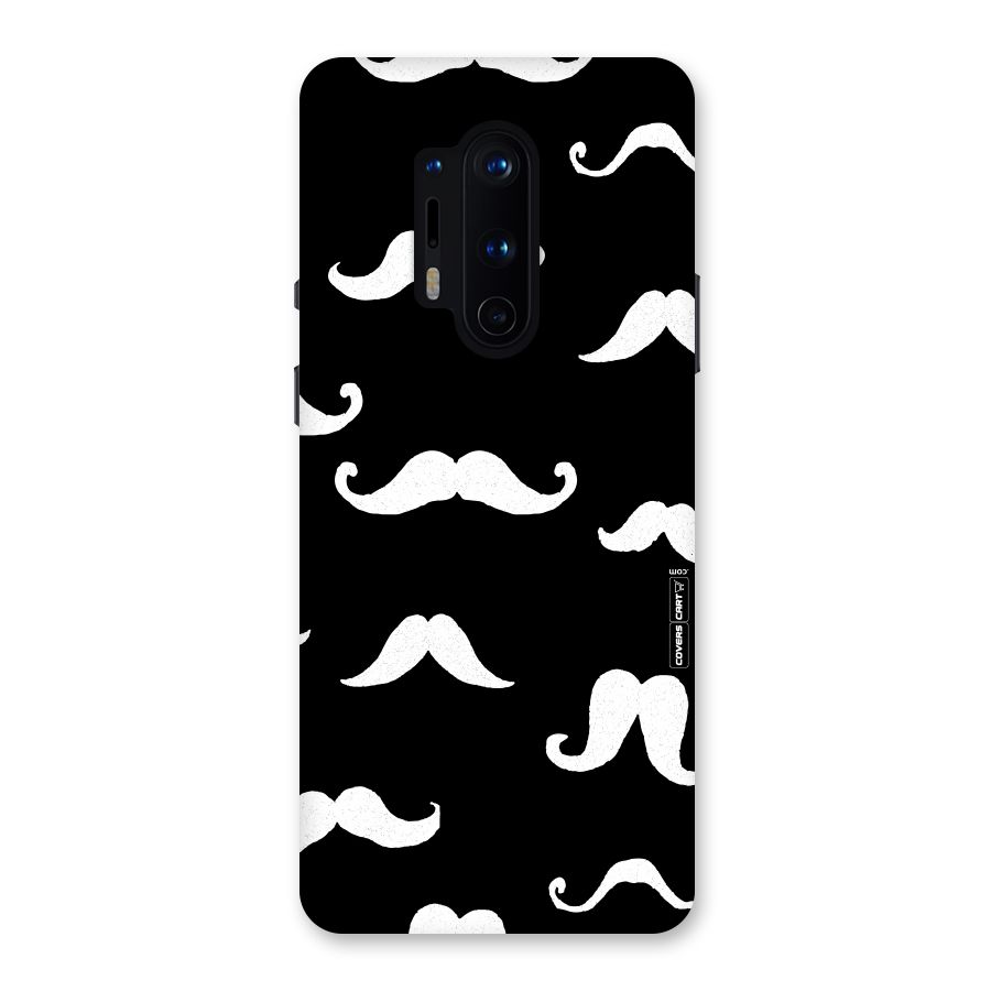 Moustache Pattern (White) Back Case for OnePlus 8 Pro