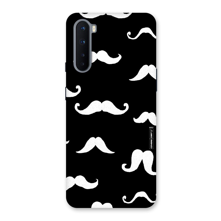 Moustache Pattern (White) Back Case for OnePlus Nord