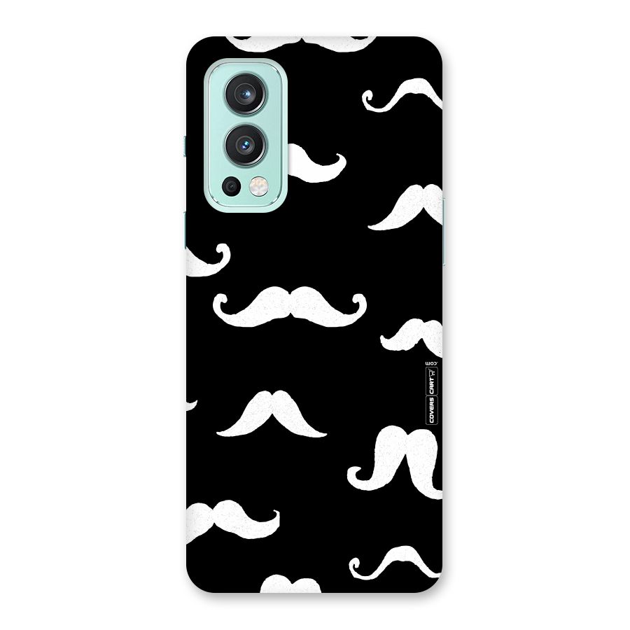 Moustache Pattern (White) Back Case for OnePlus Nord 2 5G