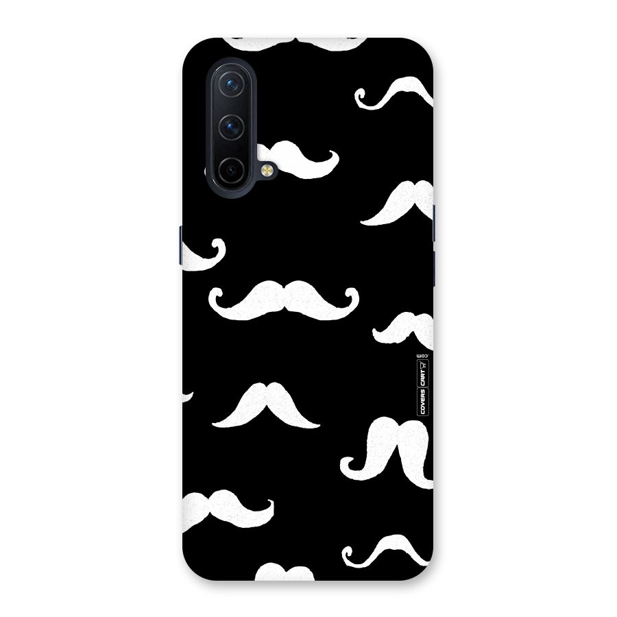 Moustache Pattern (White) Back Case for OnePlus Nord CE 5G