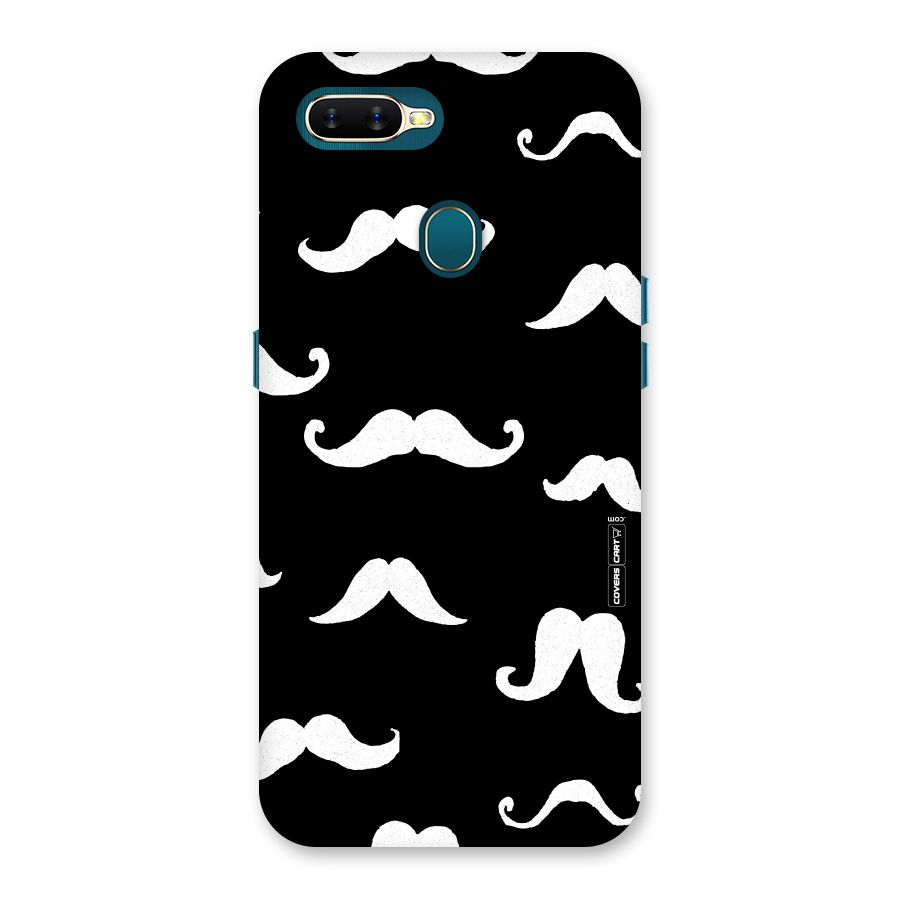 Moustache Pattern (White) Back Case for Oppo A11k