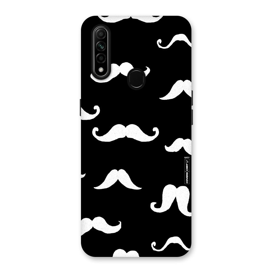 Moustache Pattern (White) Back Case for Oppo A31
