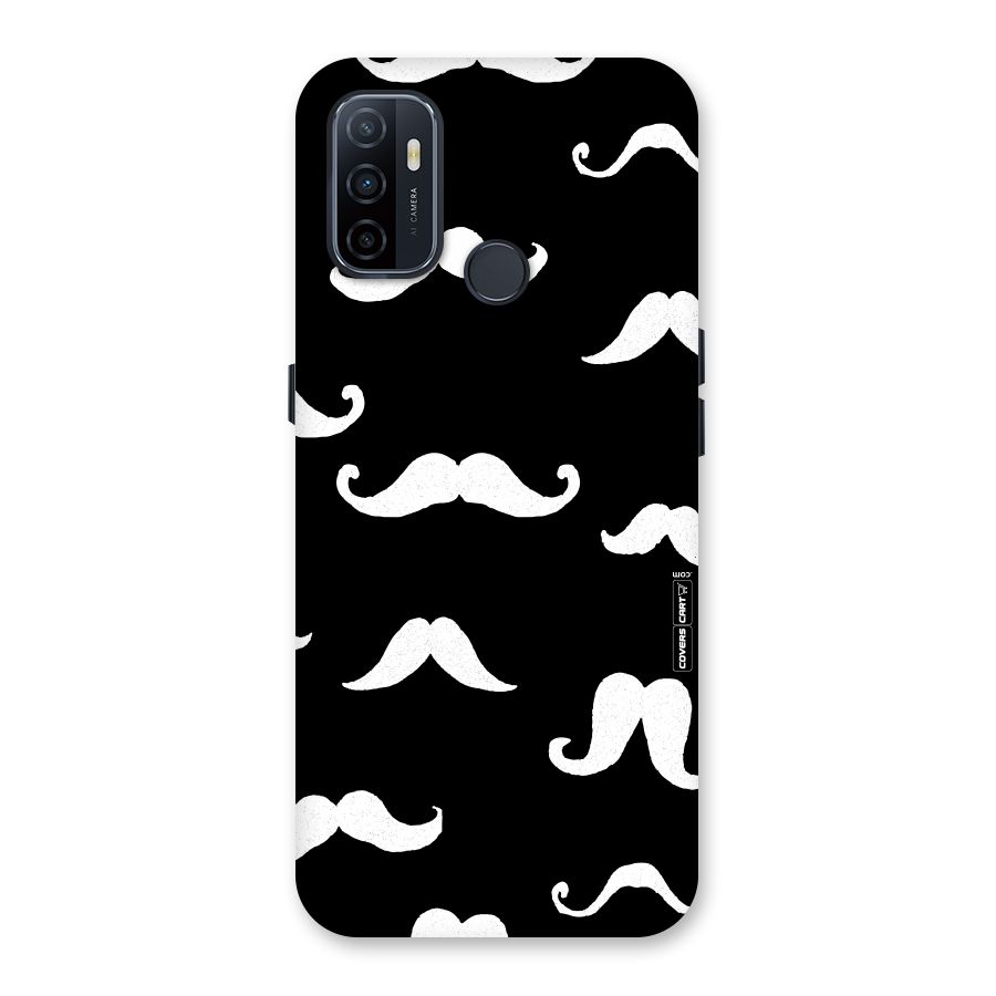 Moustache Pattern (White) Back Case for Oppo A32