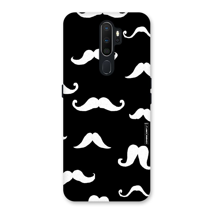 Moustache Pattern (White) Back Case for Oppo A5 (2020)