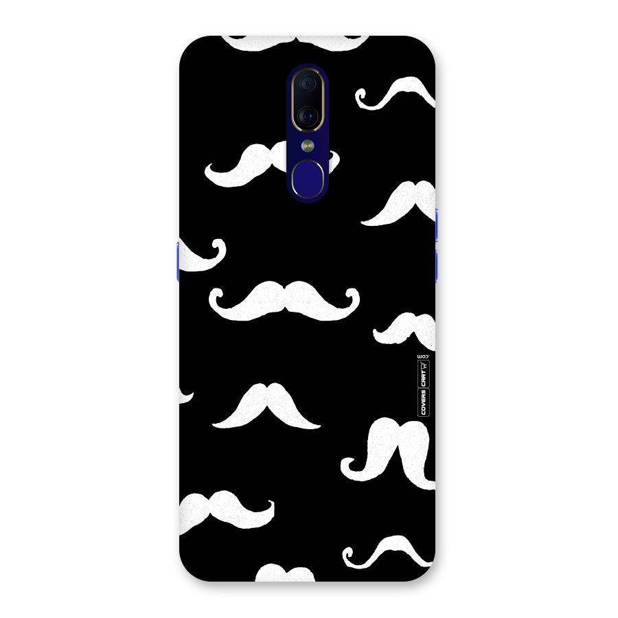 Moustache Pattern (White) Back Case for Oppo A9