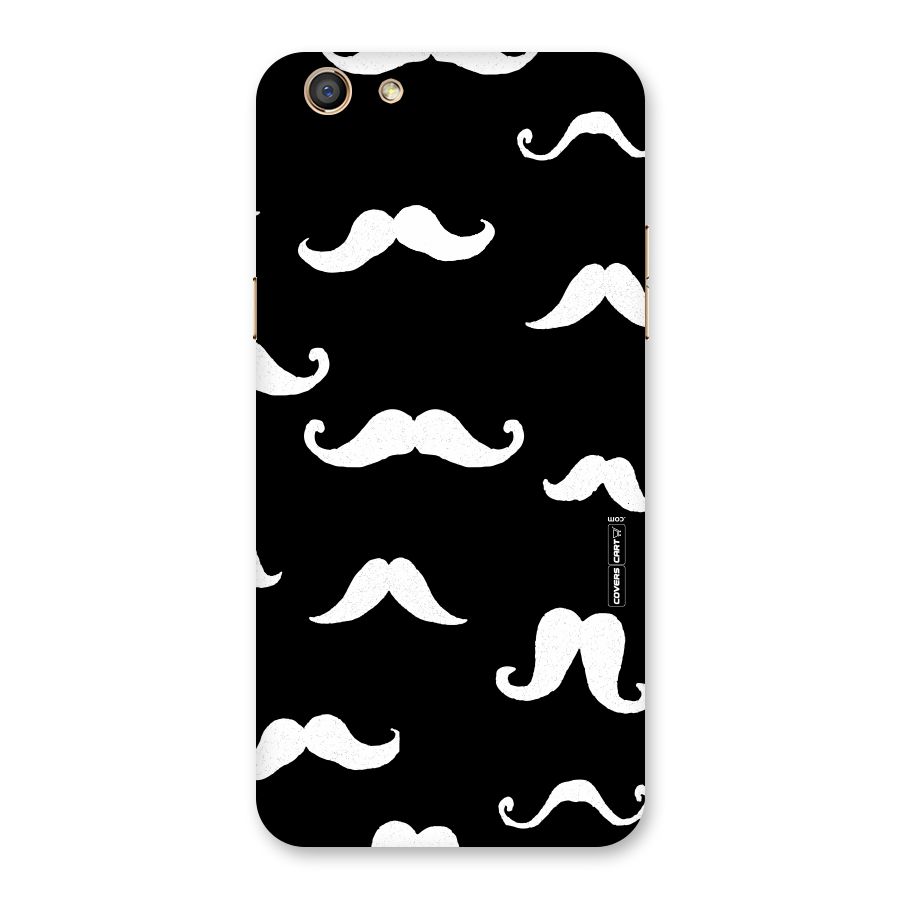 Moustache Pattern (White) Back Case for Oppo F3