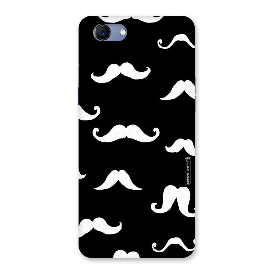 Moustache Pattern (White) Back Case for Oppo Realme 1