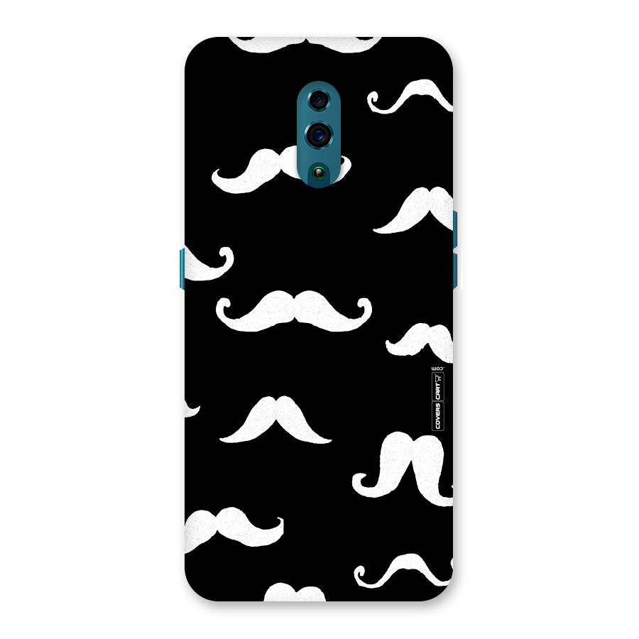 Moustache Pattern (White) Back Case for Oppo Reno
