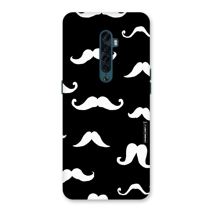 Moustache Pattern (White) Back Case for Oppo Reno2