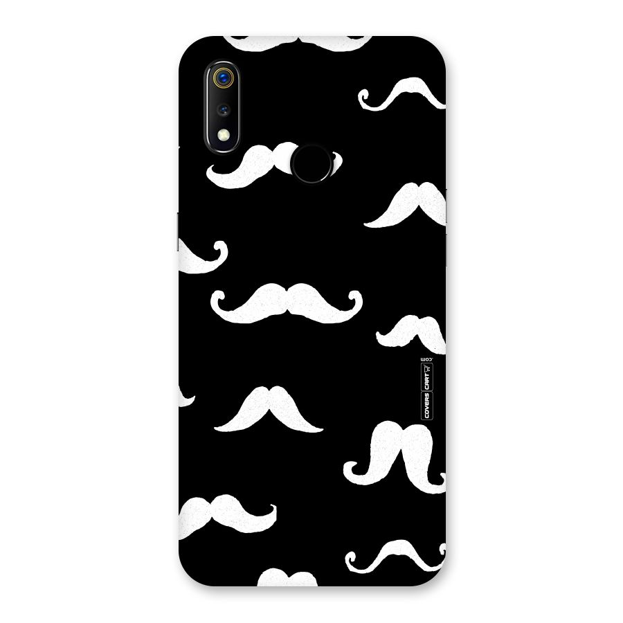 Moustache Pattern (White) Back Case for Realme 3