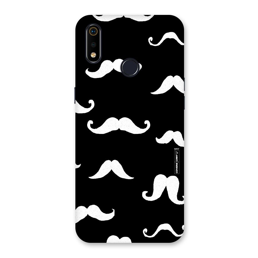 Moustache Pattern (White) Back Case for Realme 3i