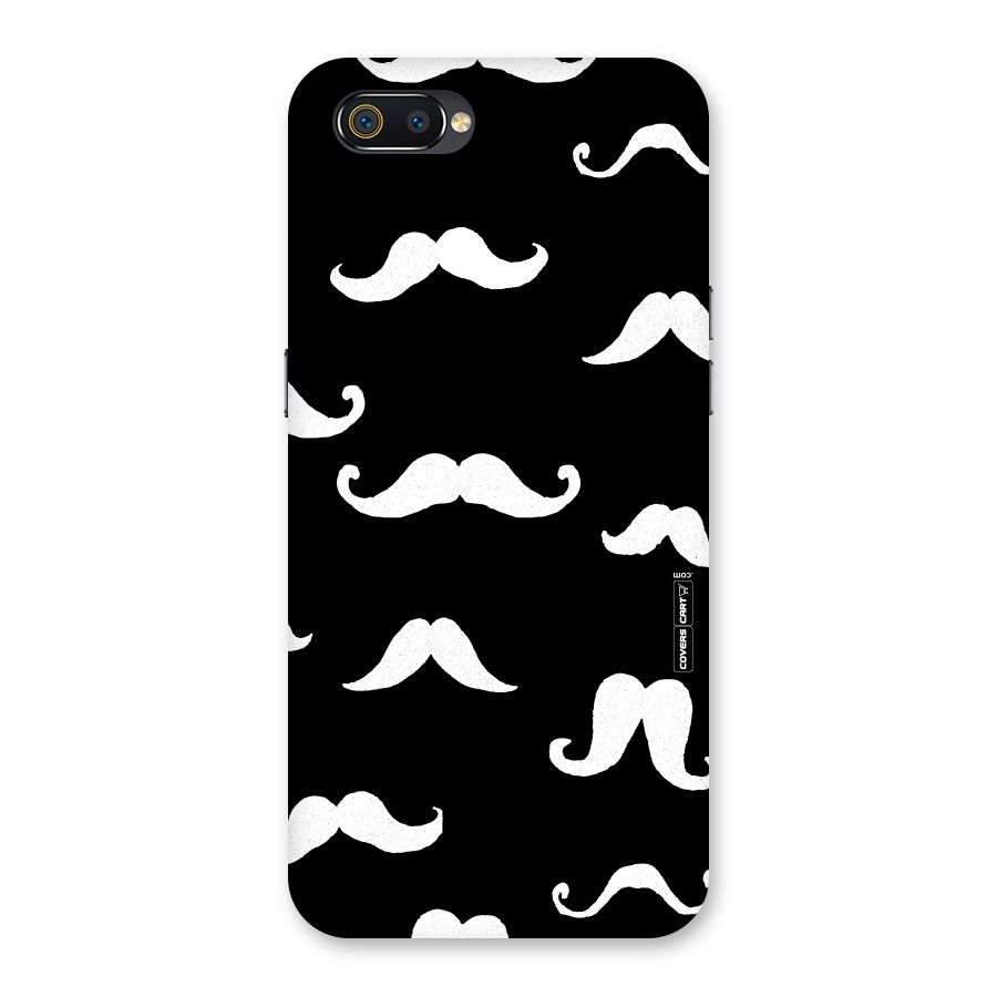 Moustache Pattern (White) Back Case for Realme C2