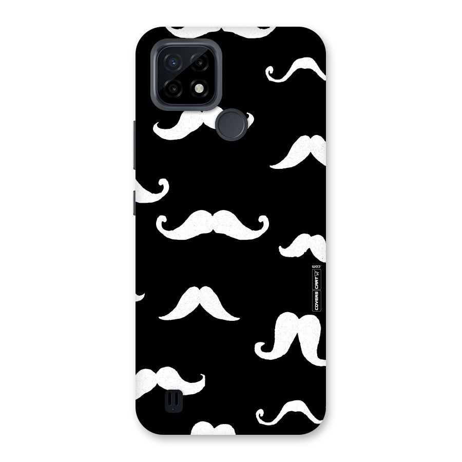 Moustache Pattern (White) Back Case for Realme C21