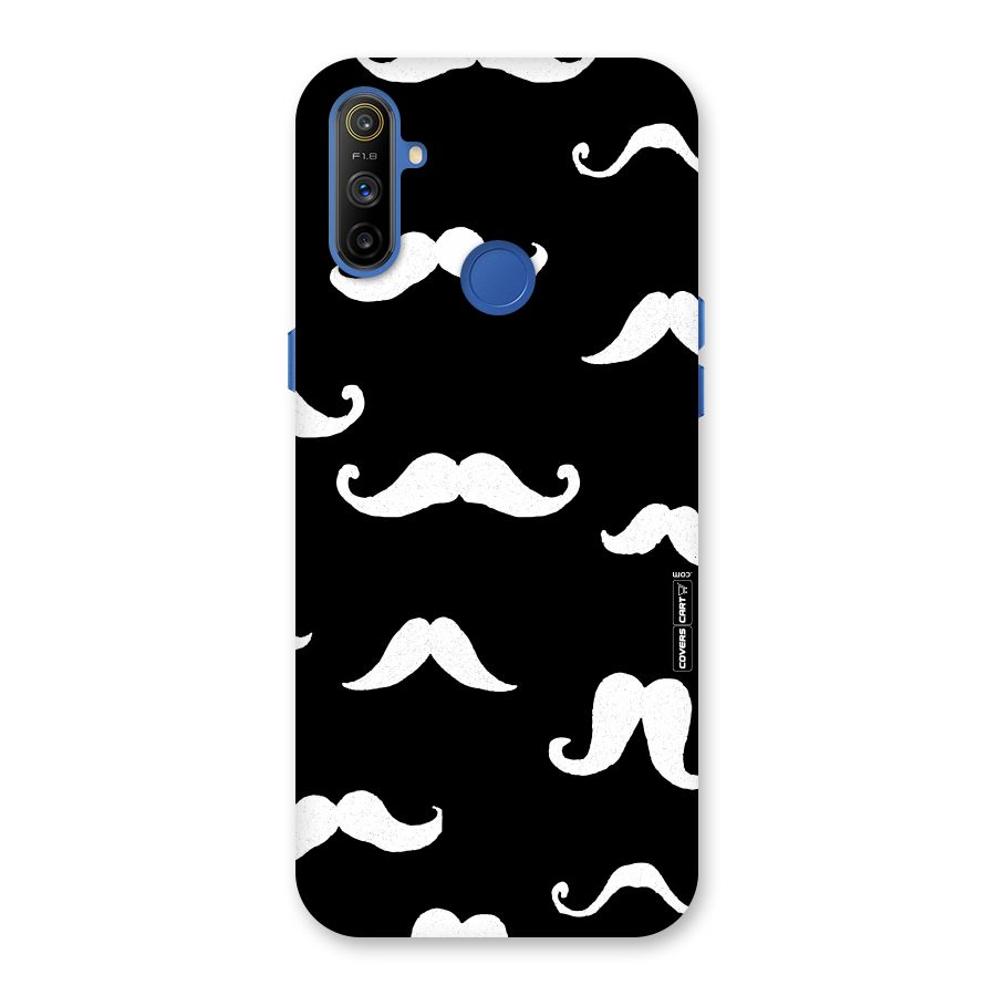 Moustache Pattern (White) Back Case for Realme Narzo 10A