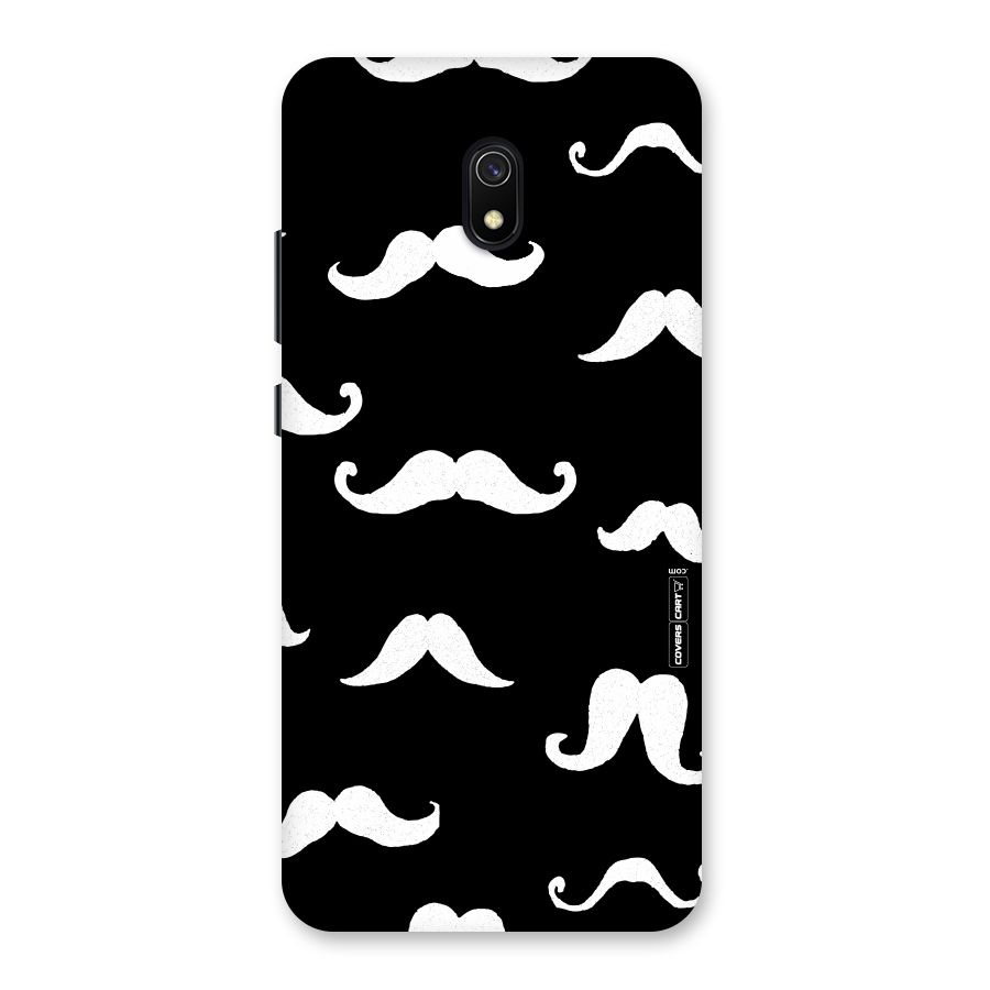 Moustache Pattern (White) Back Case for Redmi 8A