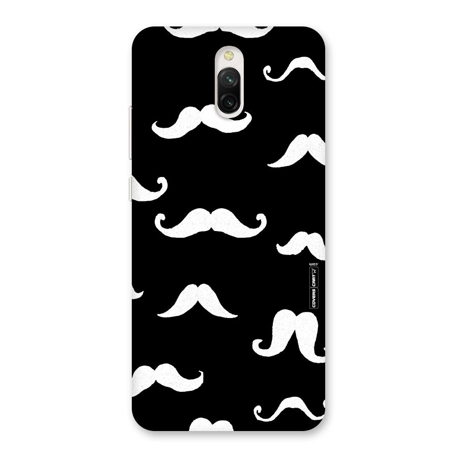Moustache Pattern (White) Back Case for Redmi 8A Dual