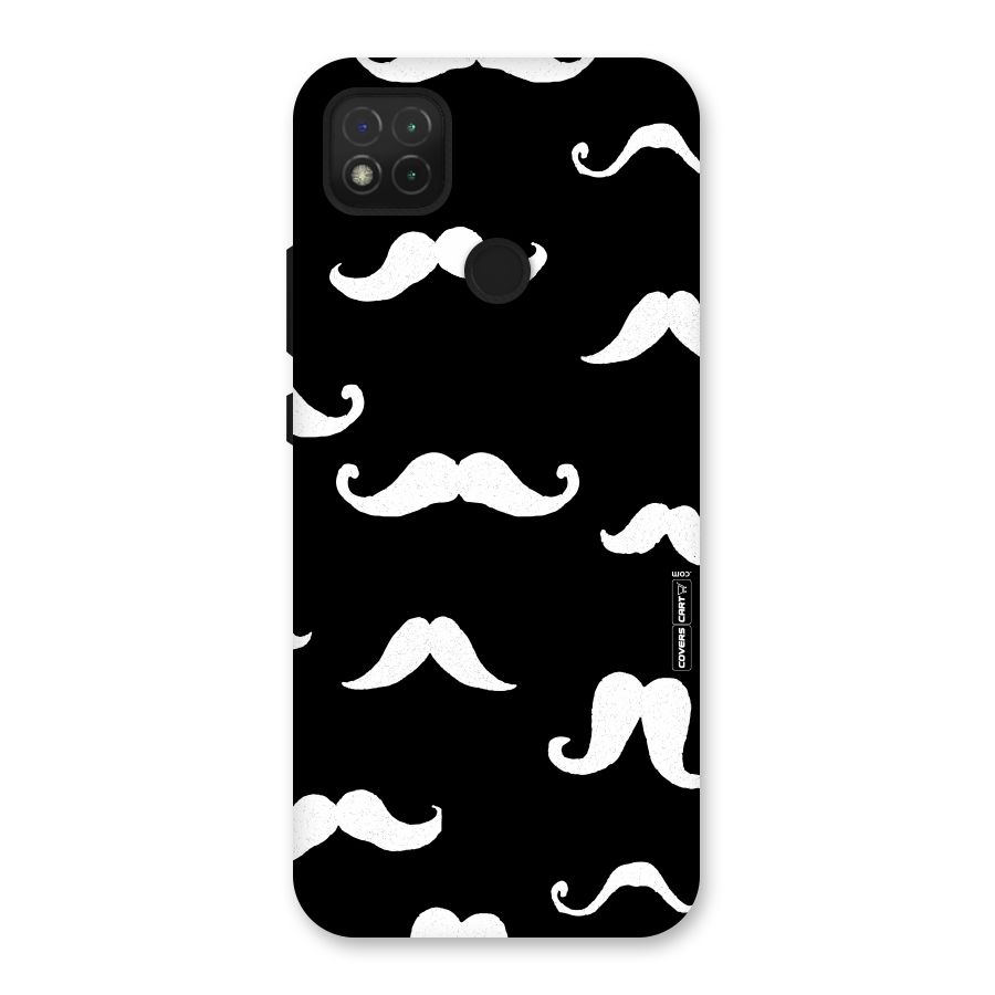 Moustache Pattern (White) Back Case for Redmi 9
