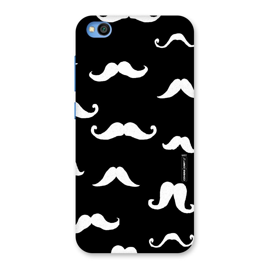 Moustache Pattern (White) Back Case for Redmi Go